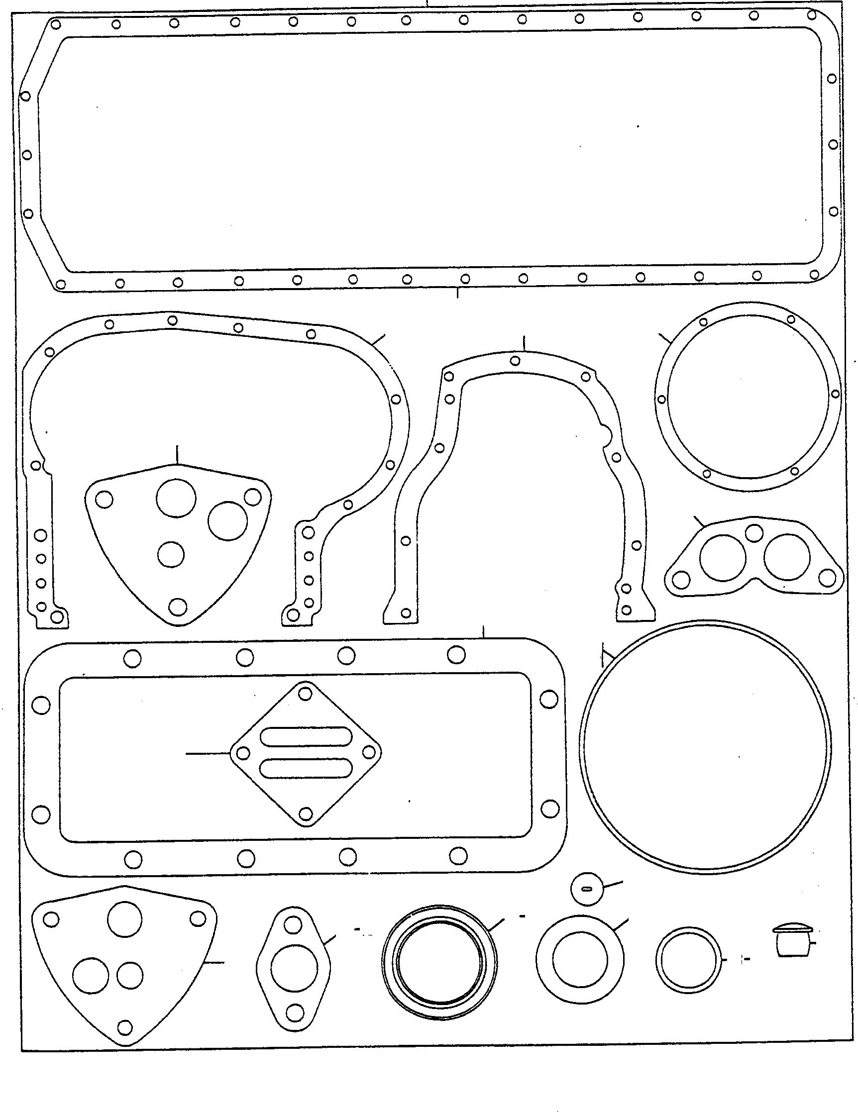 Bulldozers Komatsu / D600D S/N 331620001 - Up(d600d) / GASKET KIT, CYLINDER BLOC(01-03 : 7988)