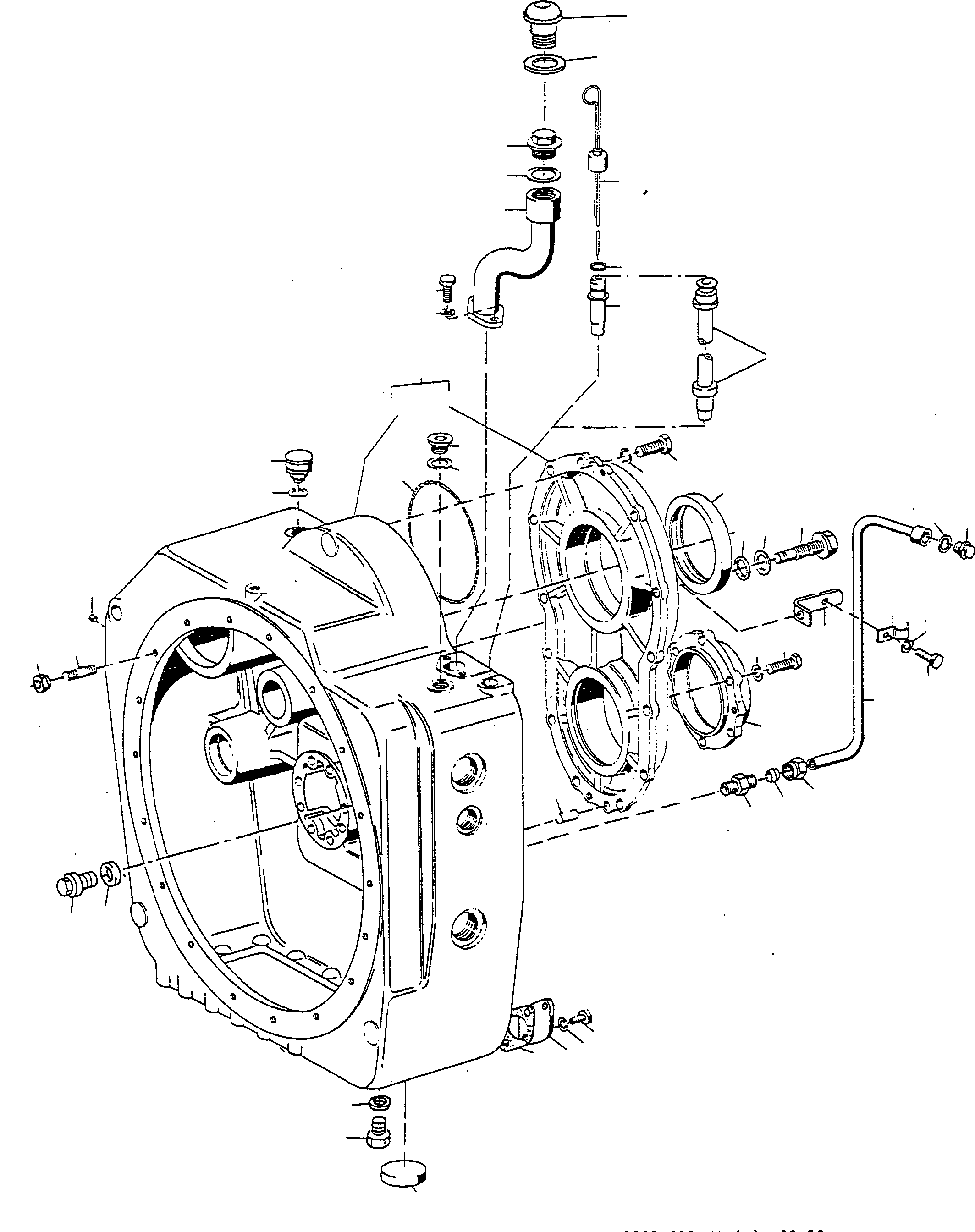 Bulldozers Komatsu / D600D S/N 331620001 - Up(d600d) / CONVERTER TRANSMISSION(02-05|a : A1275)