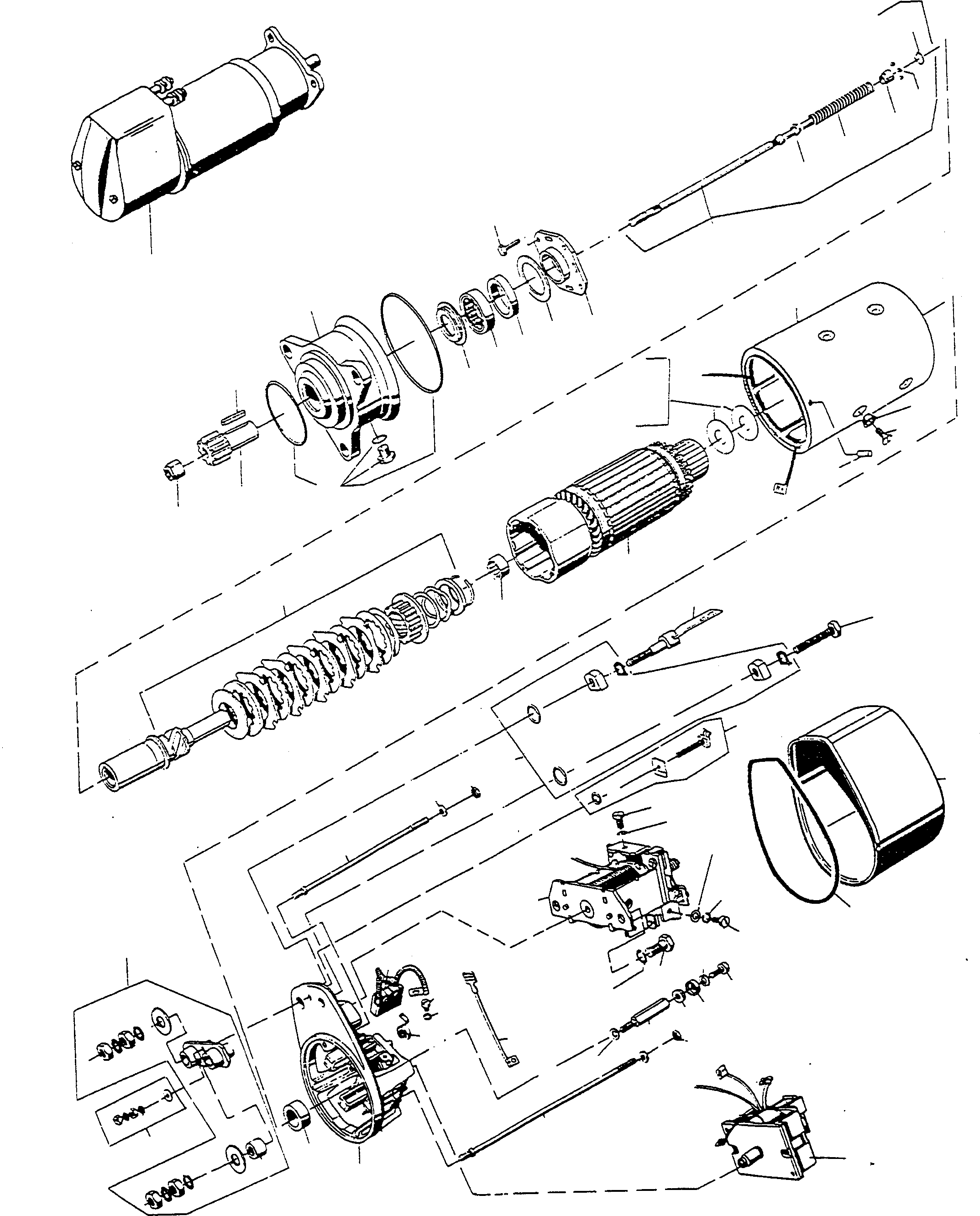 Bulldozers Komatsu / D600D S/N 331620001 - Up(d600d) / STARTERMOTOR(01-36|b : A1666)