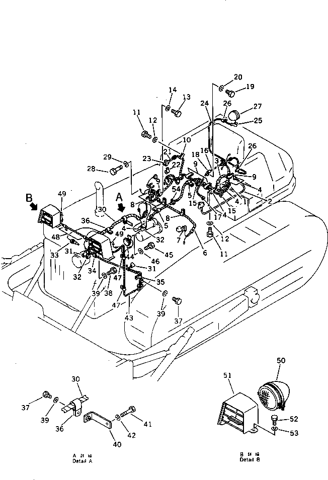 Bulldozers Komatsu / D60A-8 S/N 45001-UP(d60a-8c) / ELECTRICAL SYSTEM(030090 : 161)