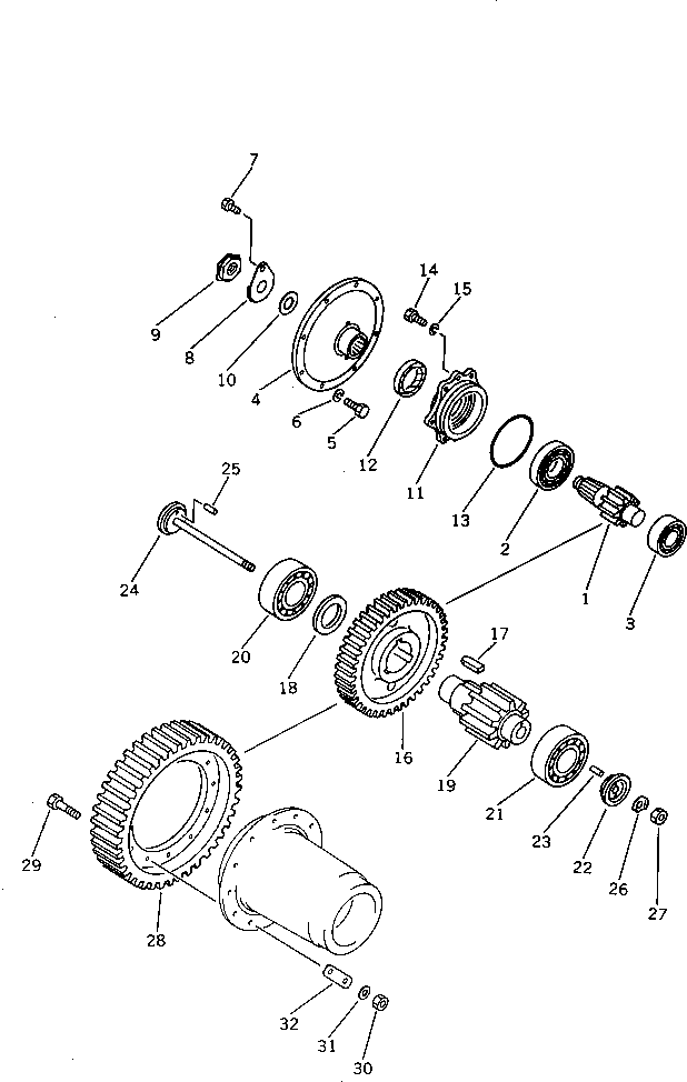 Bulldozers Komatsu / D60A-8 S/N 45001-UP(d60a-8c) / FINAL DRIVE GEAR(090210 : 353)