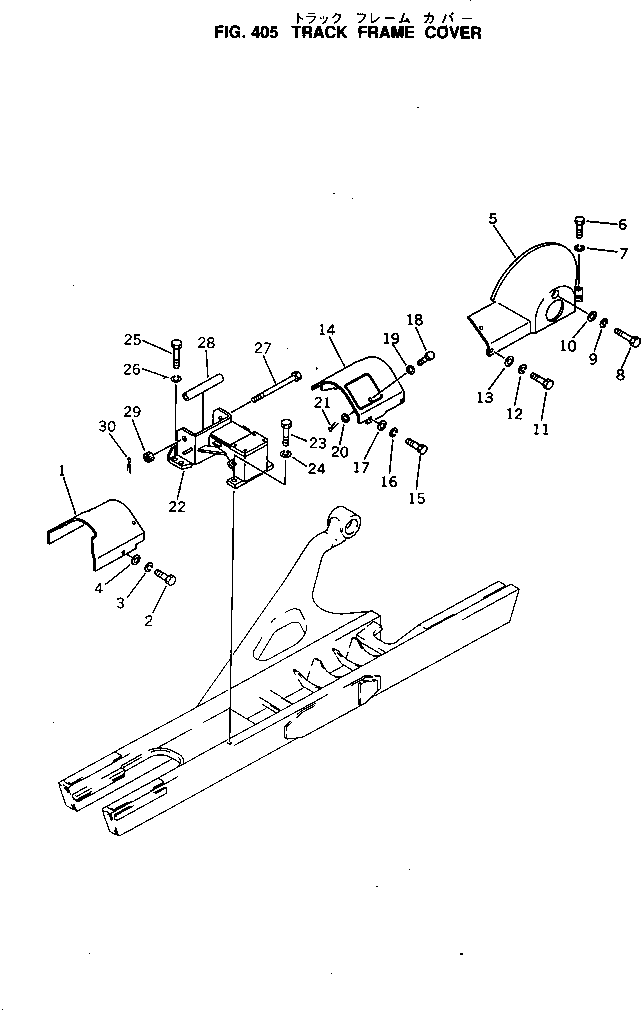 Bulldozers Komatsu / D60A-8 S/N 45001-UP(d60a-8c) / TRACK FRAME COVER(120020 : 405)