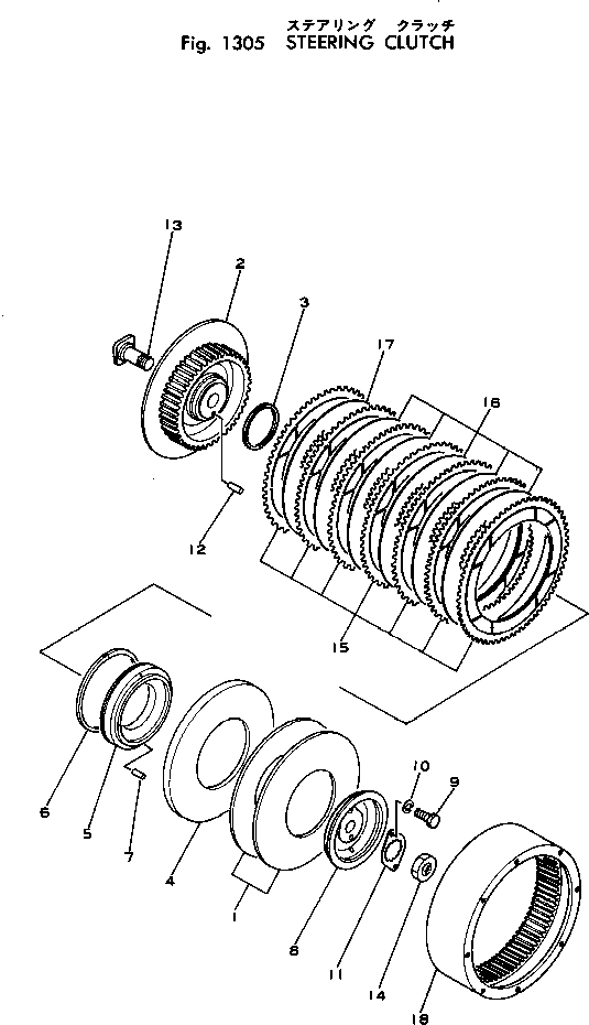 Bulldozers Komatsu / D60PL-6 S/N 20006-UP(d60pl-6r) / STEERING CLUTCH(090030 : 1305)