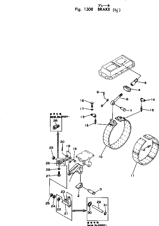 Bulldozers Komatsu / D60PL-6 S/N 20006-UP(d60pl-6r) / BRAKE (2/2)(090050 : 1308)