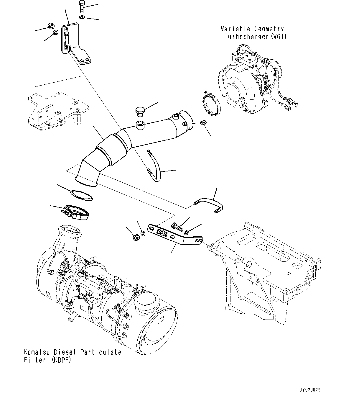 Bulldozers Komatsu / D61EXI-24E0 S/N B65001-UP(d612e0mc) / Exhaust Pipe(B005501 : A1670-001001)