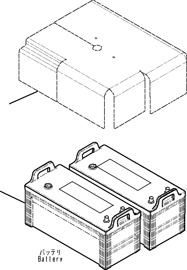Bulldozers Komatsu / D61EXI-24E0 S/N B65001-UP(d612e0mc) / Battery(E001001 : E0110-001001)