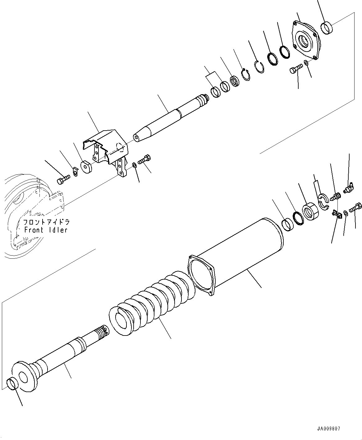 Bulldozers Komatsu / D61EXI-24E0 S/N B65001-UP(d612e0mc) / Idler Cushion(R002001 : R0120-001001)