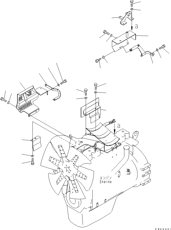 Bulldozers Komatsu / D61E-12 S/N 1001-UP (For CIS Spec.)(d61e-10c) / HEAT SHEILD (FOR CIS)(#1168-)(030010 : B0000-05A9)