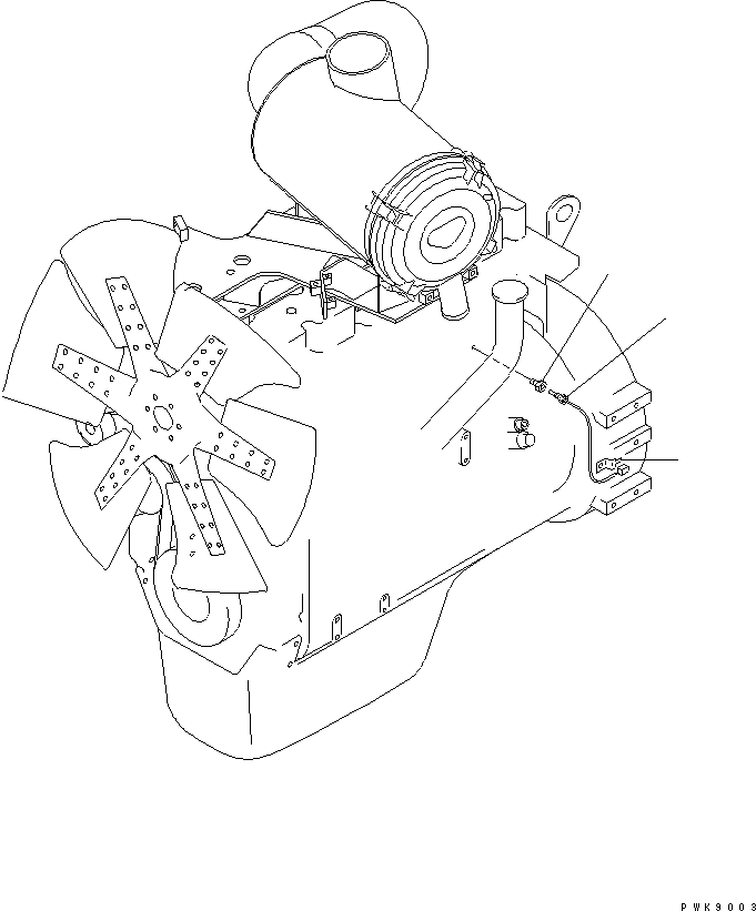 Komatsu parts book diagram for D61EX-12 S/N 1001-UP (Overseas Version): WATER TEMPERATURE SENSOR