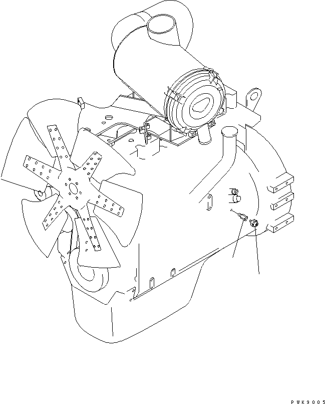 Komatsu parts book diagram for D61EX-12 S/N 1001-UP (Overseas Version): ENGINE OIL PRESSURE SWITCH