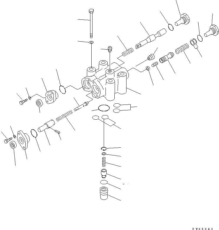 Komatsu parts book diagram for D61EX-12 S/N 1001-UP (Overseas Version): BRAKE VALVE