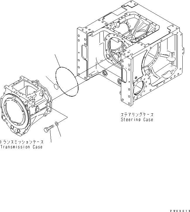 Komatsu parts book diagram for D61EX-12 S/N 1001-UP (Overseas Version): POWER LINE MOUNT