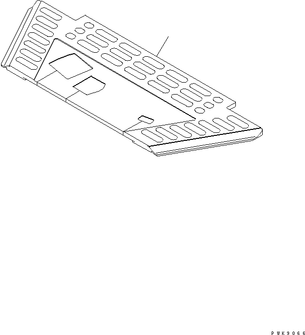 Komatsu parts book diagram for D61EX-12 S/N 1001-UP (Overseas Version): FLOOR MAT (WITHOUT CAB)