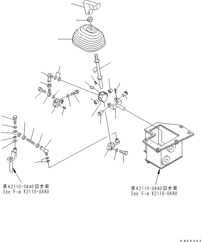 Komatsu parts book diagram for D61EX-12 S/N 1001-UP (Overseas Version): FLOOR FRAME (BLADE CONTROL) (1/2)