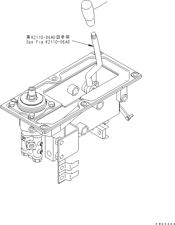 Komatsu parts book diagram for D61EX-12 S/N 1001-UP (Overseas Version): FLOOR FRAME (KNOB)