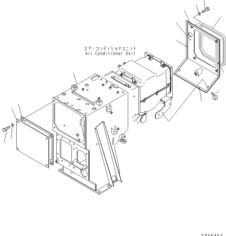 Komatsu parts book diagram for D61EX-12 S/N 1001-UP (Overseas Version): DASHBOARD (HEATER BOX)