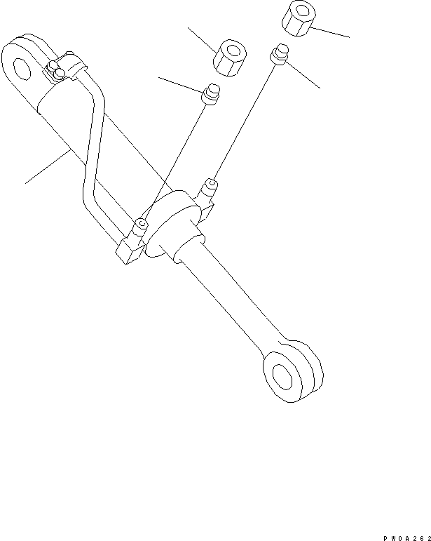 Komatsu parts book diagram for D61EX-12 S/N 1001-UP (Overseas Version): RIPPER CYLINDER