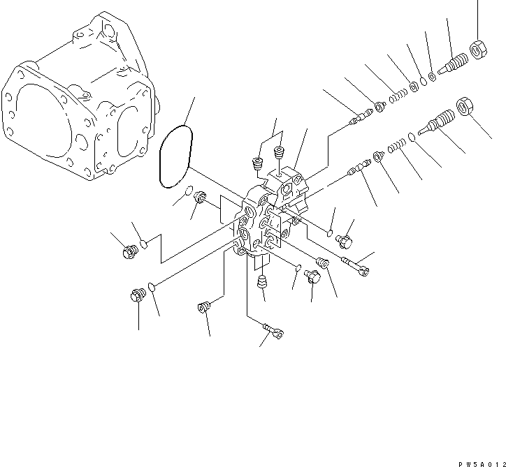 Komatsu parts book diagram for D61EX-12 S/N 1001-UP (Overseas Version): HSS PUMP (5/5)