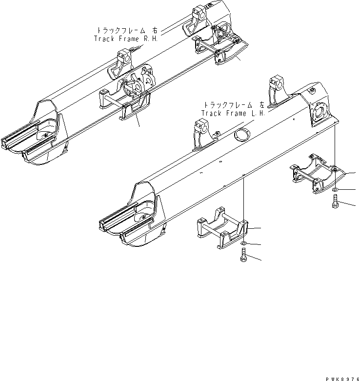 Komatsu parts book diagram for D61PX-12 S/N 1001-UP: TRACK ROLLER GUARD