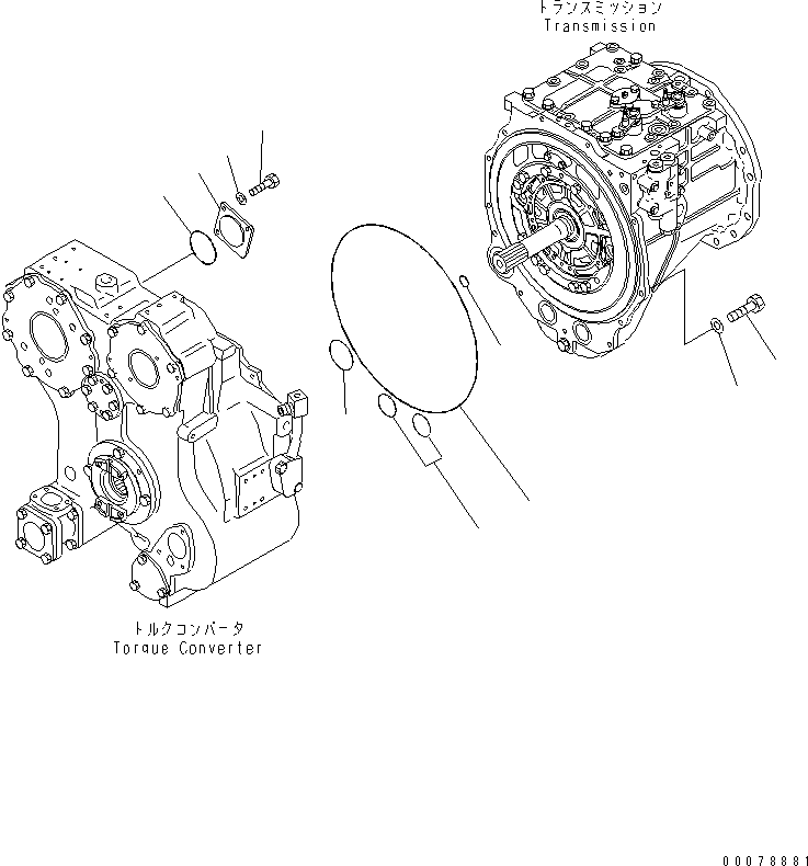 Bulldozers Komatsu / D63E-12 S/N 2001-UP (TRIMMING DOZER FOR CHINA)(d63e-10c) / TORQUE CONVERTER AND TRANSMISSION MOUNTING(150110 : F2300-59A0)