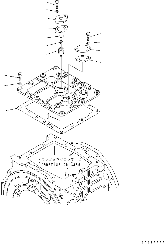 Bulldozers Komatsu / D63E-12 S/N 2001-UP (TRIMMING DOZER FOR CHINA)(d63e-10c) / TRANSMISSION (COVER) (2/2)(150270 : F2320-61A0)