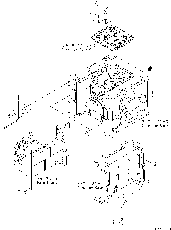 Bulldozers Komatsu / D63E-12 S/N 2001-UP (TRIMMING DOZER FOR CHINA)(d63e-10c) / CLUTCH AND BRAKE (MOUNTING PARTS)(150280 : F2350-01A0)