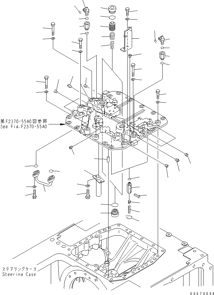 Bulldozers Komatsu / D63E-12 S/N 2001-UP (TRIMMING DOZER FOR CHINA)(d63e-10c) / CLUTCH AND BRAKE (STEERING COVER) (2/2)(150340 : F2370-56A0)