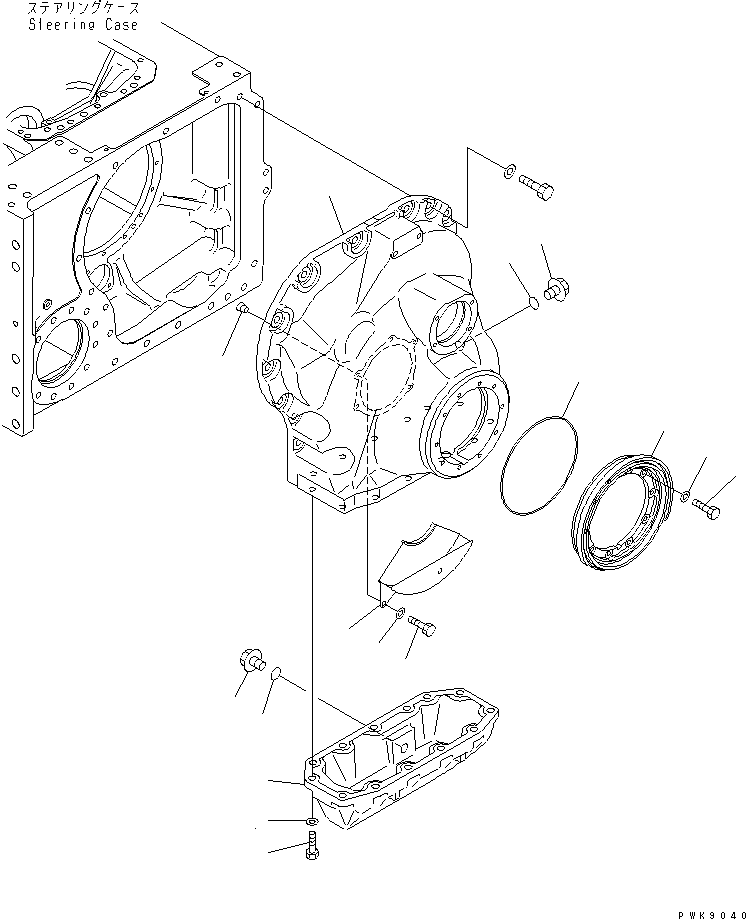 Bulldozers Komatsu / D63E-12 S/N 2001-UP (TRIMMING DOZER FOR CHINA)(d63e-10c) / FINAL DRIVE (CASE) (L.H.)(150390 : F2380-01A0)