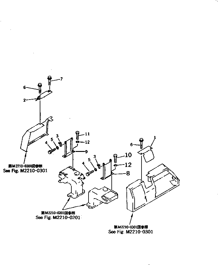 Bulldozers Komatsu / D65E-12-E S/N 60942-UP(d65e-10r) / FENDER (LATERAL MOUNT) (WITH CAB) (WITH VANDALISM PROTECTION)(270440 : M2210-04A1)