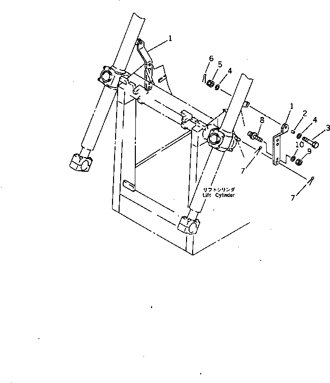 Bulldozers Komatsu / D65E-12 S/N 60001-60941(d65e-12r) / LIFT CYLINDER (CYLINDER FIXING PARTS)(330090 : T2140-0201)
