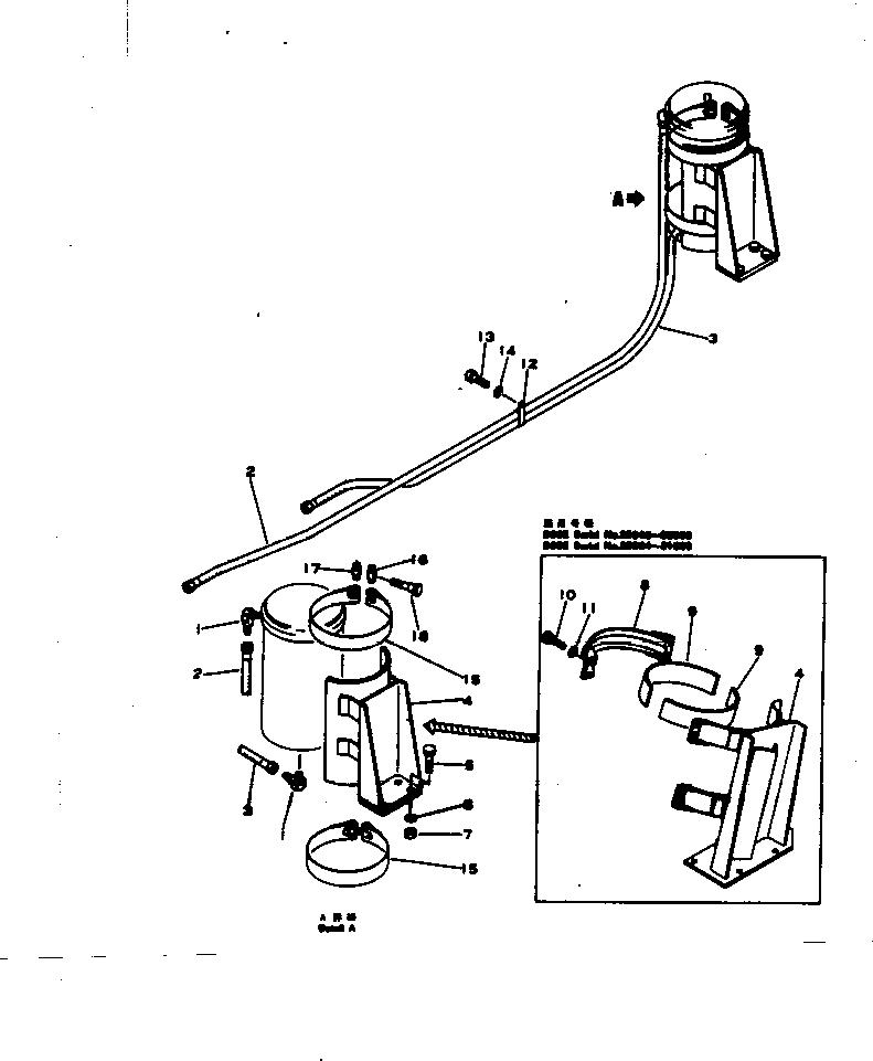 Bulldozers Komatsu / D65E-6 S/N 20295-UP(d65e-6c) / BYPASS FILTER BRACKET AND HOSE(030020 : 1107)