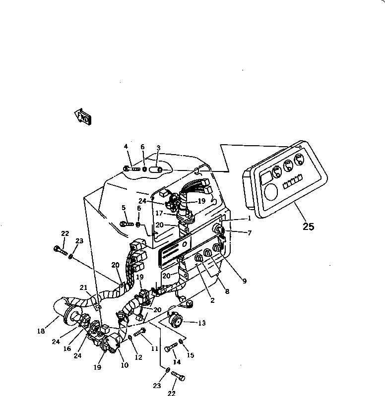 Komatsu parts book diagram for D65EX-12 S/N 60001-60941: DASHBOARD (PANEL AND WIRING)