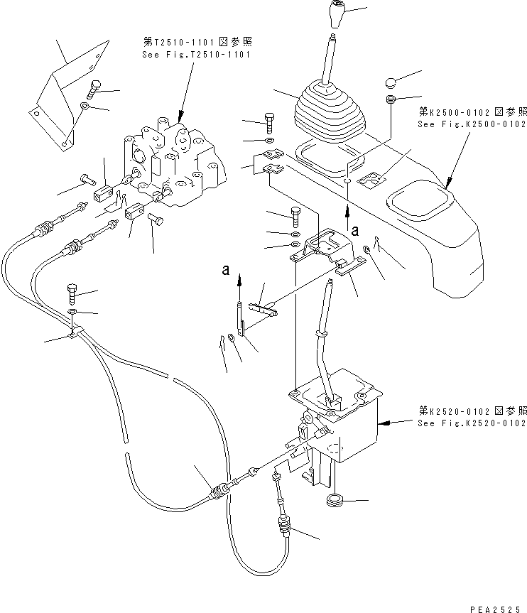Komatsu parts book diagram for D65EX-12 S/N 60001-60941: REAR WORK EQUIPMENT CONTROL (CONTROL) (TOWING WINCH)