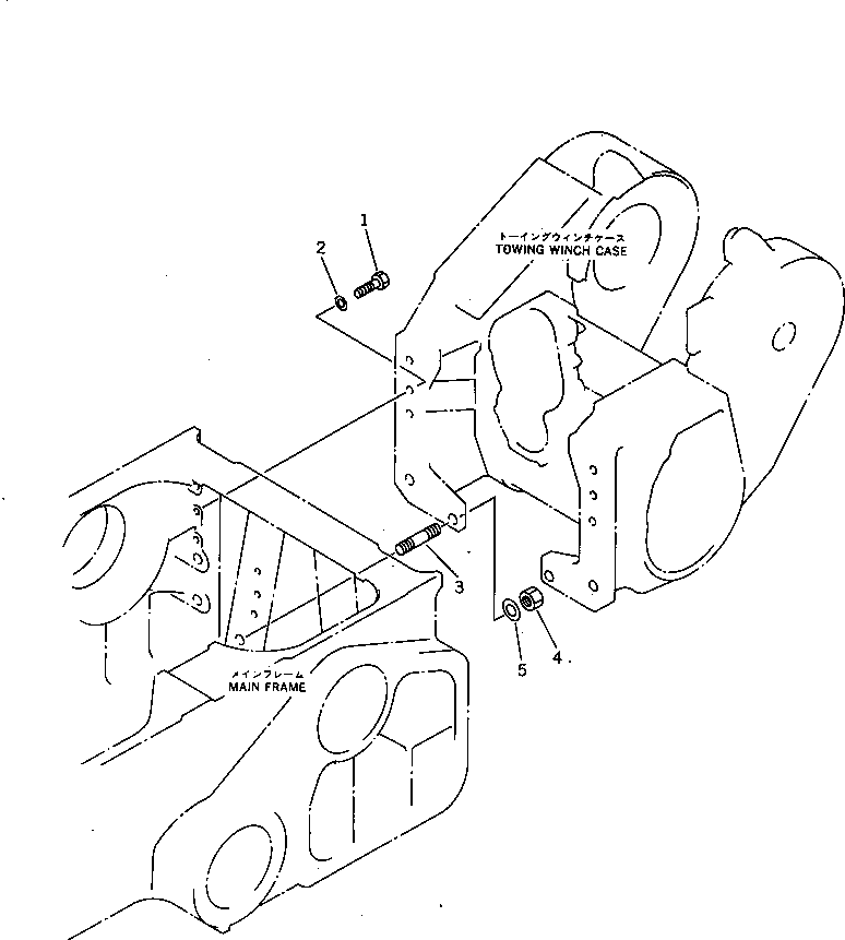 Komatsu parts book diagram for D65EX-12 S/N 60001-60941: TOWING WINCH (MOUNT)