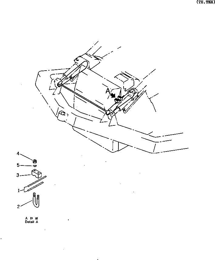 Komatsu parts book diagram for D65EX-12 S/N 60001-60941: DOZER LOCK (FOR ANGLE)