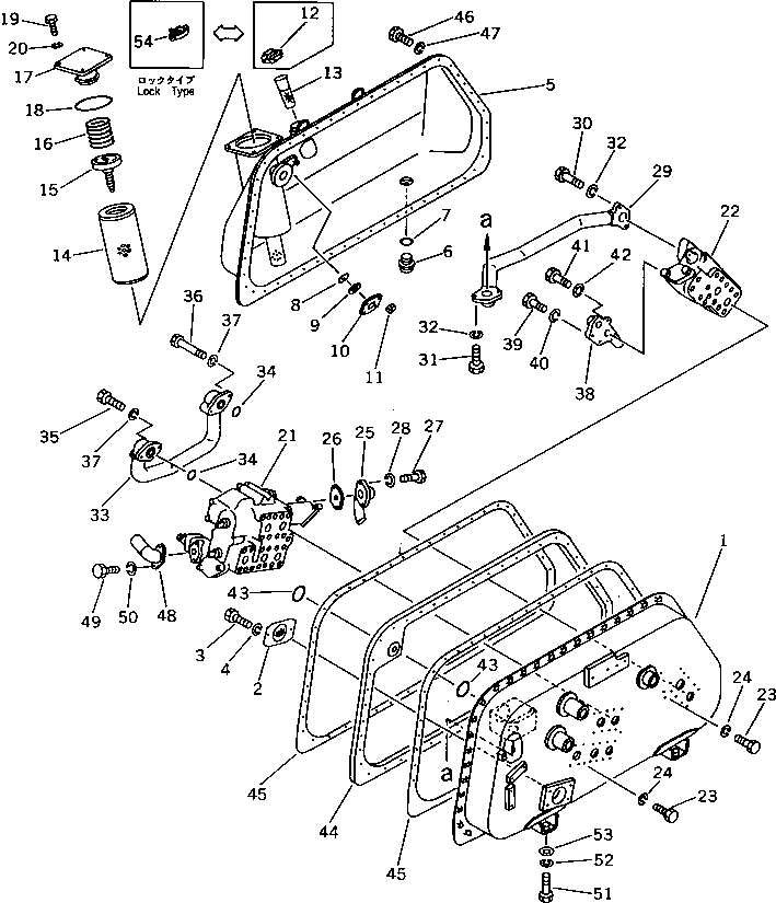 Bulldozers Komatsu / D65P-11 S/N 50001-UP(d65p-11r) / HYDRAULIC TANK AND FILTER (1/2) (FOR AUX. FARMING TOOL)(180030 : 6015)