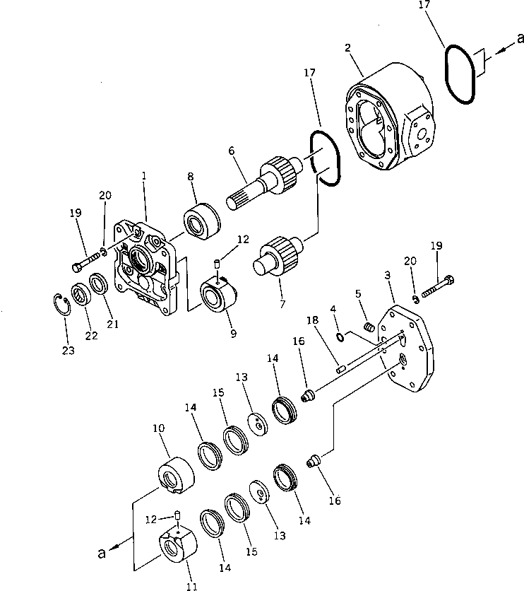 Bulldozers Komatsu / D65P-11 S/N 50001-UP(d65p-11r) / WORK EQUIPMENT PUMP(180060 : 6101)