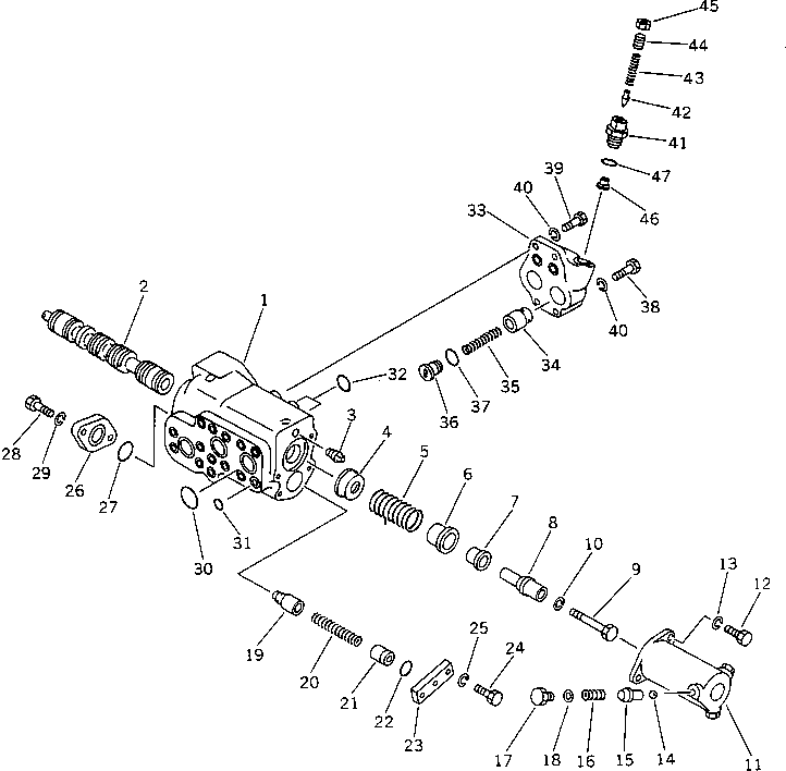 Bulldozers Komatsu / D65P-11 S/N 50001-UP(d65p-11r) / WORK EQUIPMENT VALVE (FOR AUX. FARMING TOOL)(180090 : 6221)
