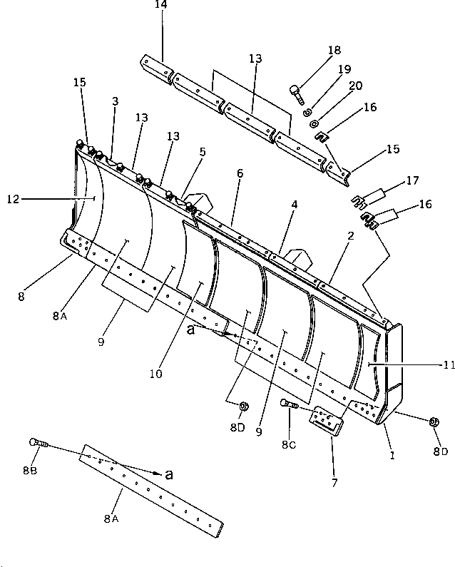 Bulldozers Komatsu / D65P-11 S/N 50001-UP(d65p-11r) / LINING BLADE(210050 : 7125)