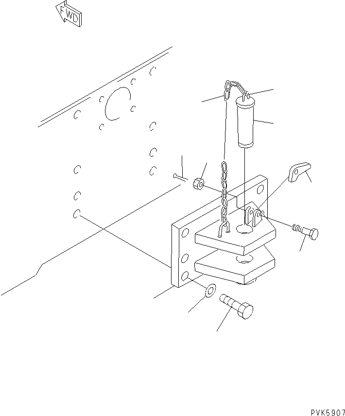 Bulldozers Komatsu / D65P-11 S/N 50001-UP(d65p-11r) / HITCH(210110 : 7901)