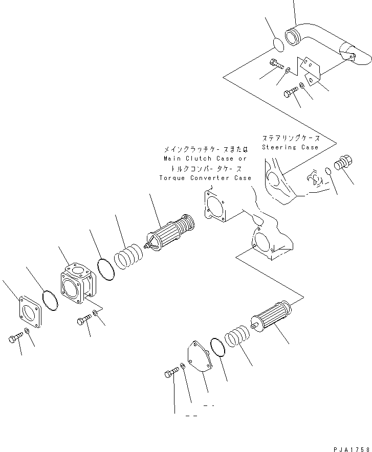 Bulldozers Komatsu / D65P-12 S/N 60001-60883(d65p-12c) / POWER LINE APPLICATION PIPING (FILTRATION)(150070 : F2300-0601)