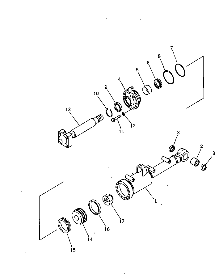 Bulldozers Komatsu / D65P-12 S/N 60001-60883(d65p-12c) / TILT OR PITCH CYLINDER(330100 : T2150-0101)