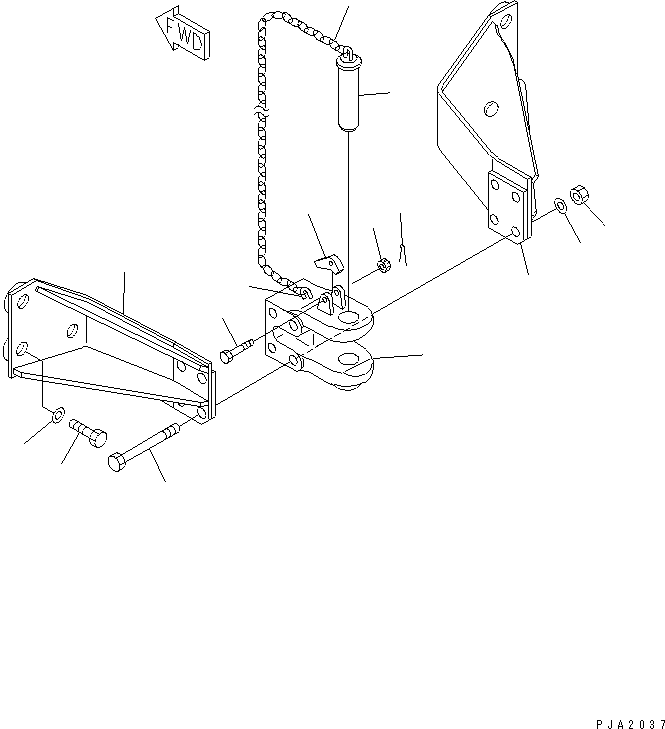 Bulldozers Komatsu / D65P-12 S/N 60001-60883(d65p-12c) / DRAWBAR (RIGID TYPE)(330310 : T2810-0102)