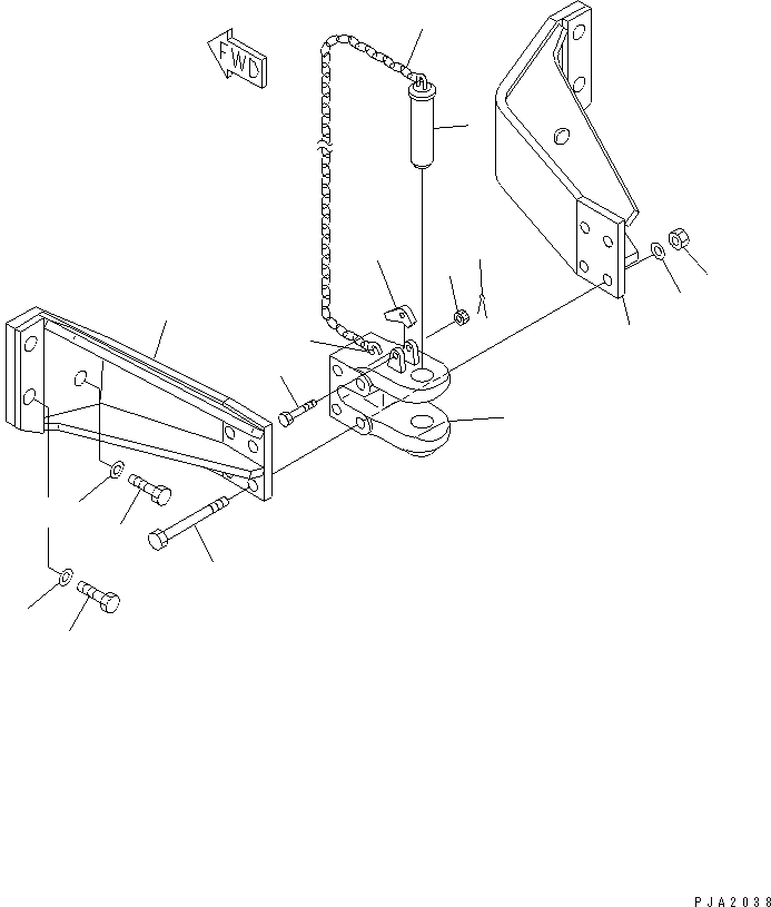Bulldozers Komatsu / D65P-12 S/N 60001-60883(d65p-12c) / DRAWBAR (RIGID TYPE) (FOR SCRAPER)(330320 : T2810-0103)