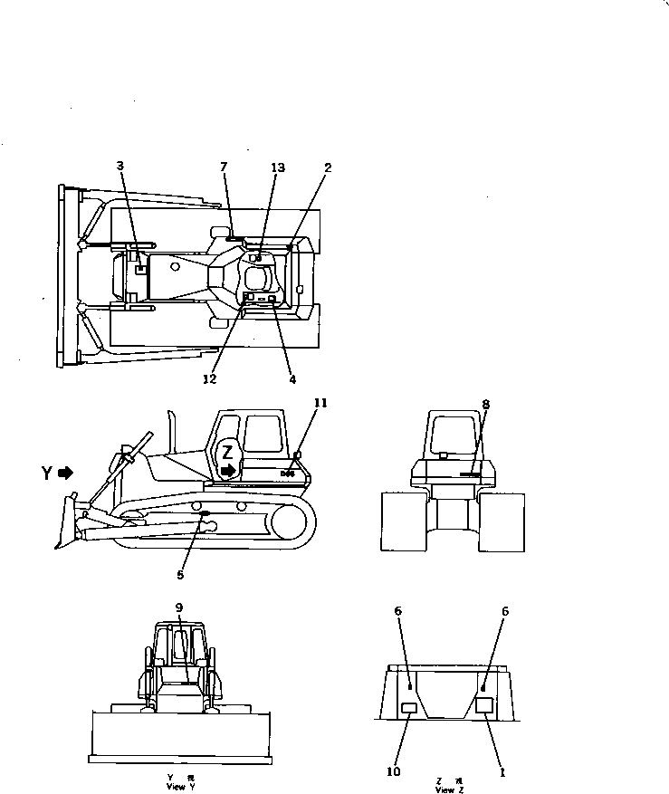Bulldozers Komatsu / D65P-12 S/N 60001-60883(d65p-12c) / MARKS AND PLATES (INDNESIAN) (D65P)(360060 : U0100-0163)