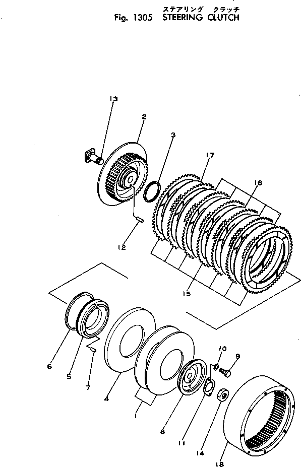 Crawler Loaders Komatsu / D65S-6 S/N 20006-UP(d65s-6r) / STEERING CLUTCH(090040 : 1305) Crawler Loaders Komatsu / D65S-6 S/N 20006-UP(d65s-6r) / STEERING CLUTCH(090040 : 1305)