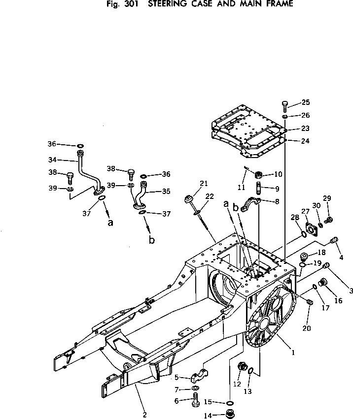 Crawler Loaders Komatsu / D65S-7 S/N 40001-UP(d65s-7c) / STEERING CASE AND MAIN FRAME(090010 : 301) Crawler Loaders Komatsu / D65S-7 S/N 40001-UP(d65s-7c) / STEERING CASE AND MAIN FRAME(090010 : 301)