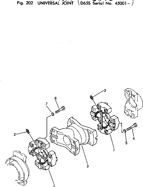 Crawler Loaders Komatsu / D65S-8 S/N 45001-UP(d65s-8c) / UNIVERSAL JOINT(060010 : 202) Crawler Loaders Komatsu / D65S-8 S/N 45001-UP(d65s-8c) / UNIVERSAL JOINT(060010 : 202)