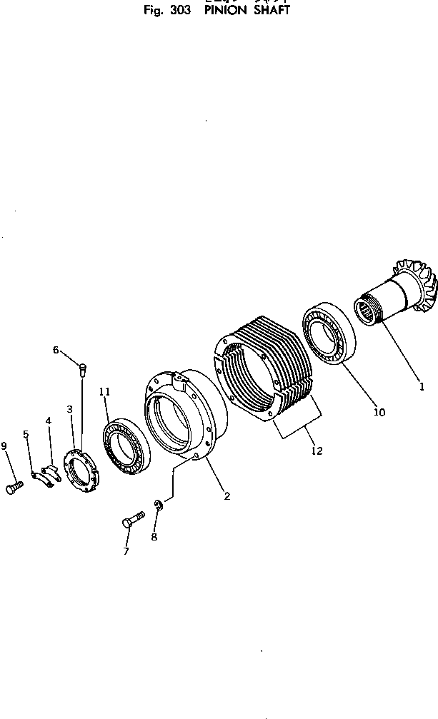 Crawler Loaders Komatsu / D65S-8 S/N 45001-UP(d65s-8c) / PINION SHAFT(090020 : 303)