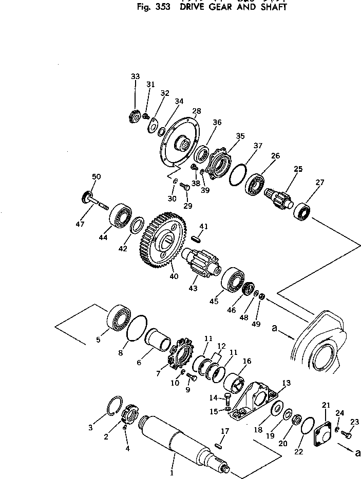 Crawler Loaders Komatsu / D65S-8 S/N 45001-UP(d65s-8c) / DRIVE GEAR AND SHAFT(090150 : 353)